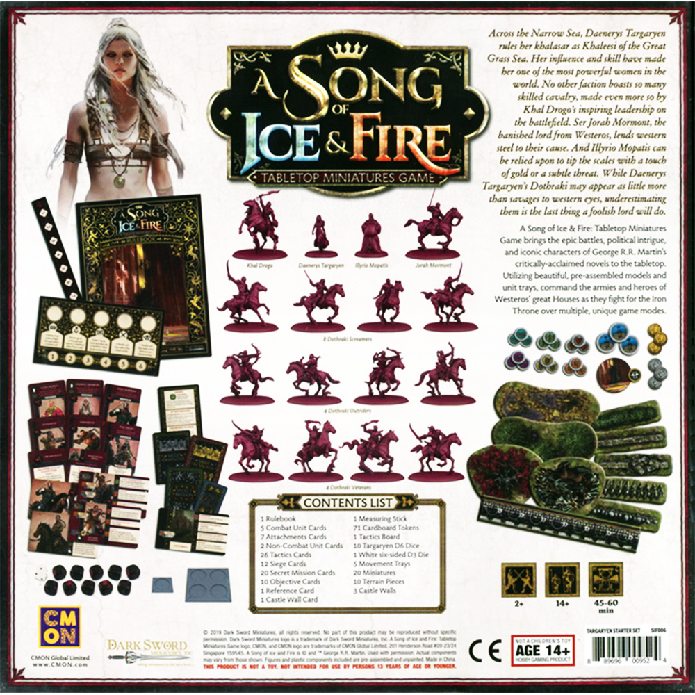 A Song of Ice & Fire Tabletop Miniatures Game Targaryen Starter Set